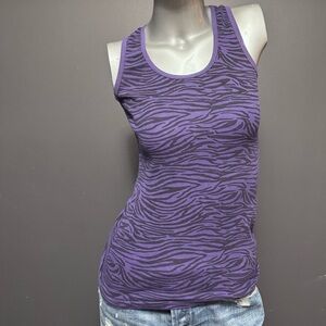 SWS Y2K Purple Zebra Tank Top